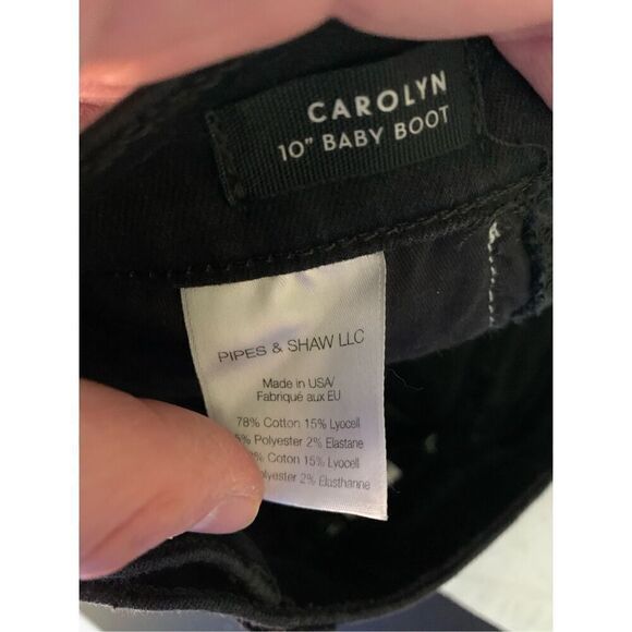 Veronica Beard Jeans 10" baby boot raven black women's size 25 J07400003 - Picture 7 of 8